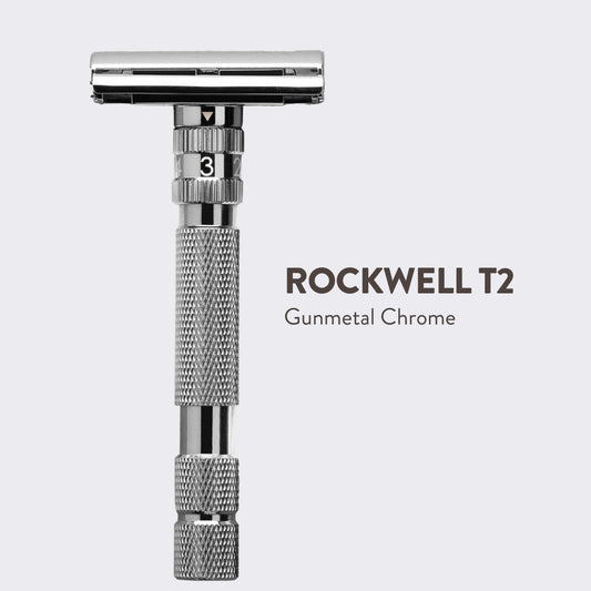 Rockwell T2 Dial Adjustable Chrome Series Safety Razor