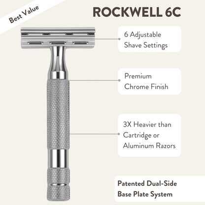 Rockwell 6C Adjustable Chrome Razor