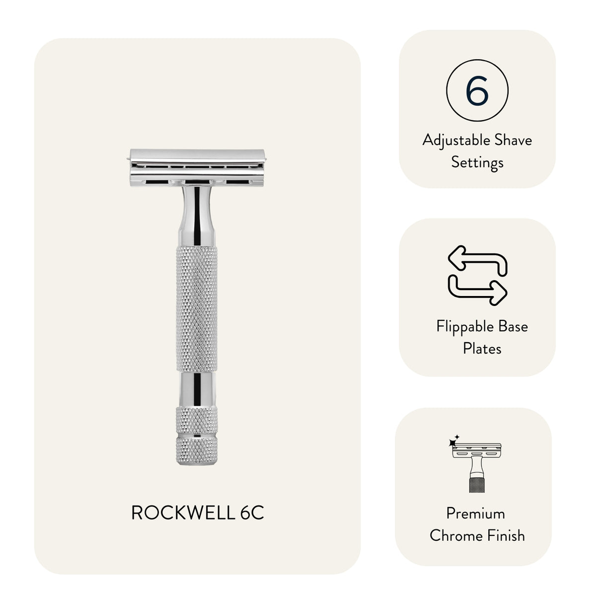 Rockwell 6C Adjustable Chrome Razor (Copy)