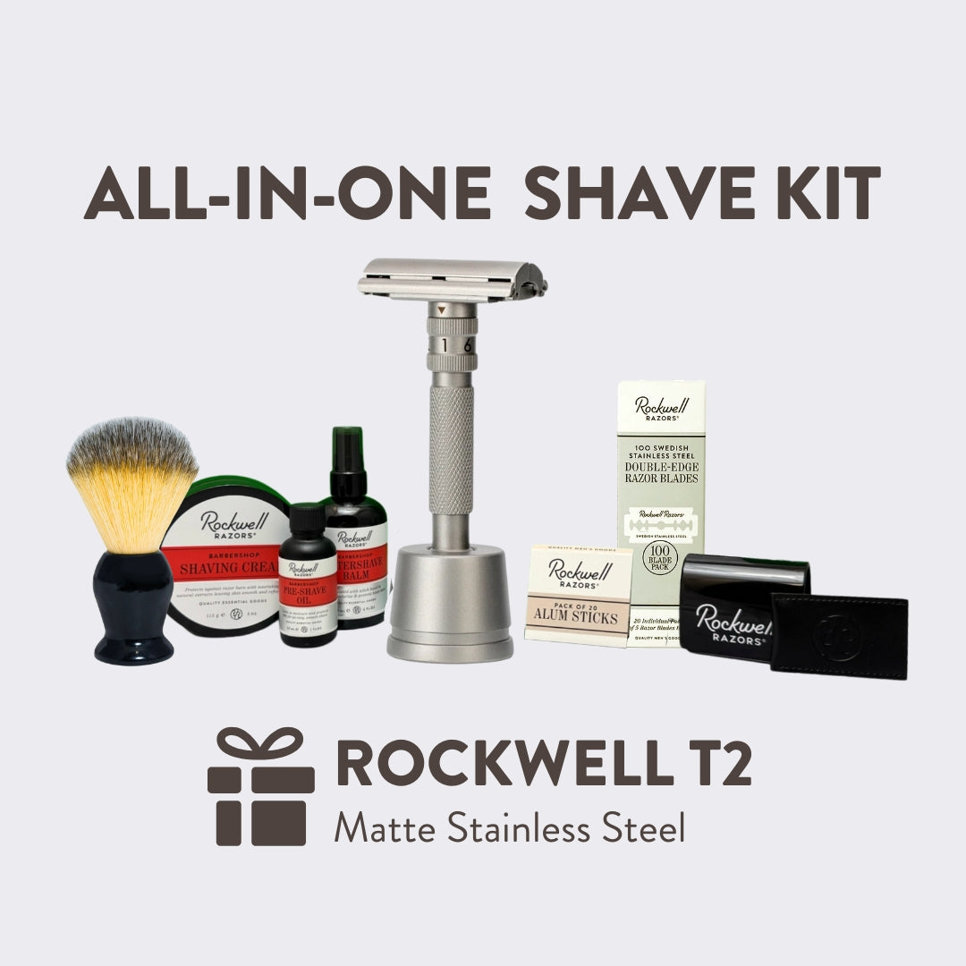 Rockwell Razors T2SS安全剃刀 本体セット T2 Stainless Steel Razor | All-In-One Shave Kit | Rockwell Razors