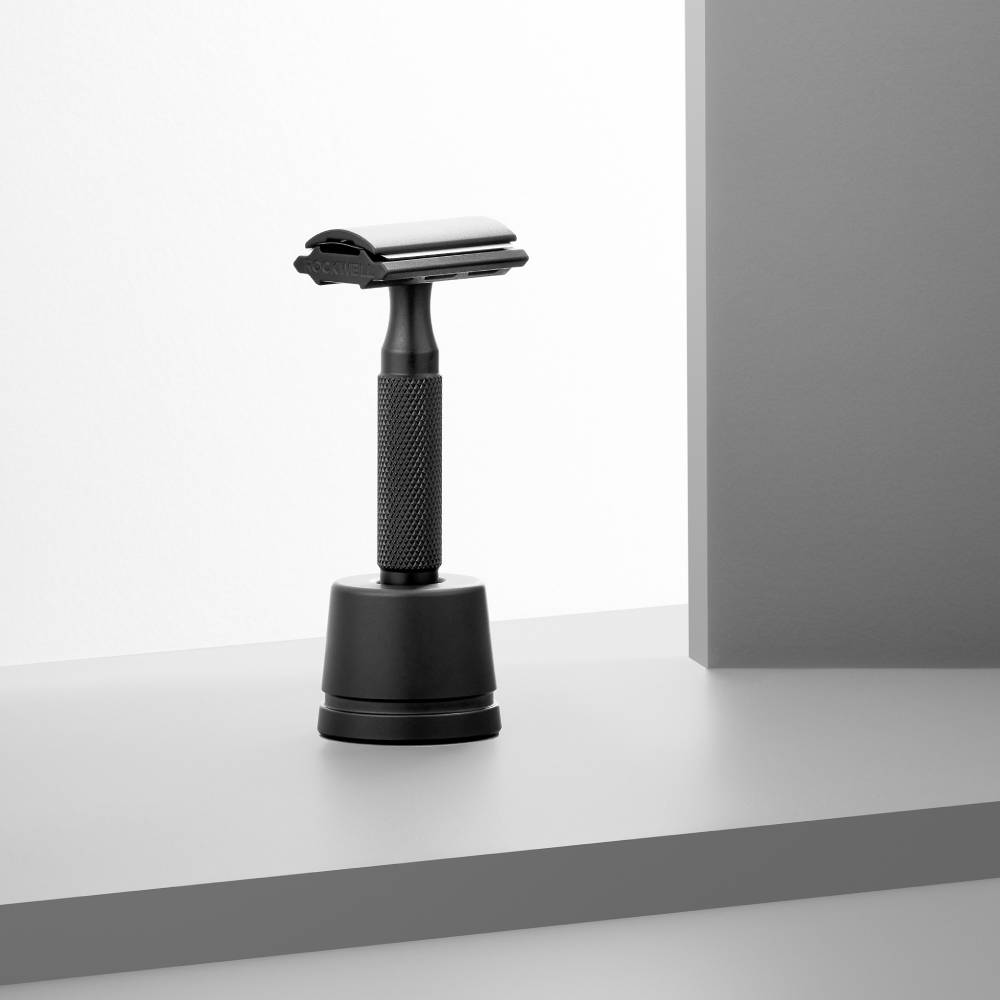 Safety Razor Support 6S Stainless Steel Safety Razor | Razor & Stand Kit | Rockwell Razors